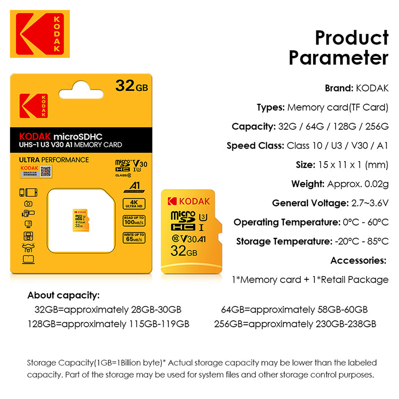 KODAK EVO+ 128GB UHS-I Micro SD for 4K