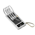 Portable Solar Power Bank with Built-in Cables